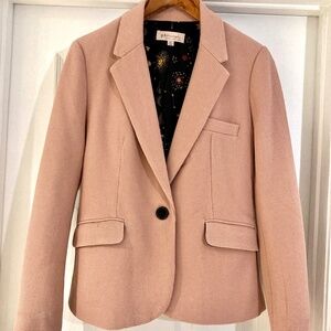 Philosophy Petite Tea Rose Waffle Textured Blazer 4P with Celestial Lining